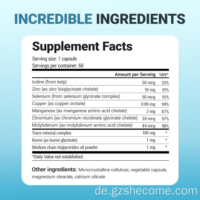 Shecome Vitamin-Zink-verstärkte Kapseln unterstützen das Immunsystem